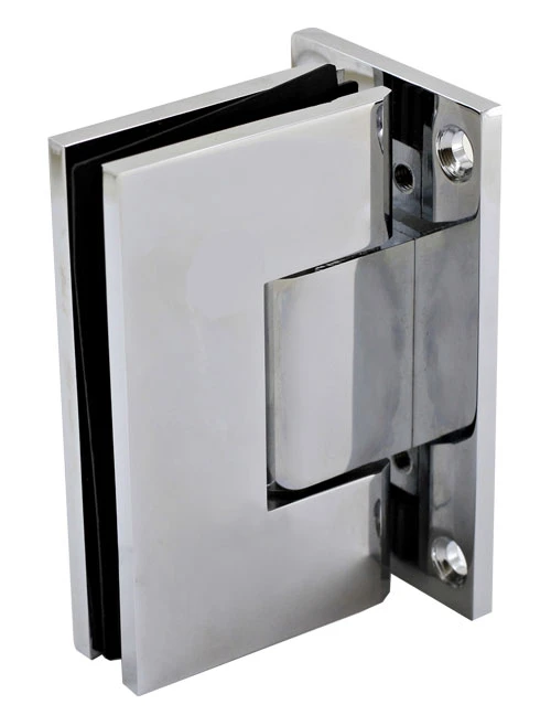 Sure-Lock Wall Mount Glass Heavy-Duty Shower Door Hinge, Square Corner - EACH (Polished Chrome) 1 Sure-Lock Wall Mount Glass Heavy-Duty Shower Door Hinge, Square Corner - EACH (Polished Chrome)