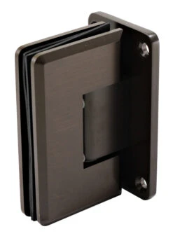 Sure-Lock Wall Mount Glass Standard-Duty Shower Door Hinge, Beveled Edge - EACH (Vintage Bronze)