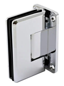 Sure-Lock Wall Mount Glass Stanrdard-Duty Shower Door Hinge, Beveled Edge- EACH (Polished Chrome)