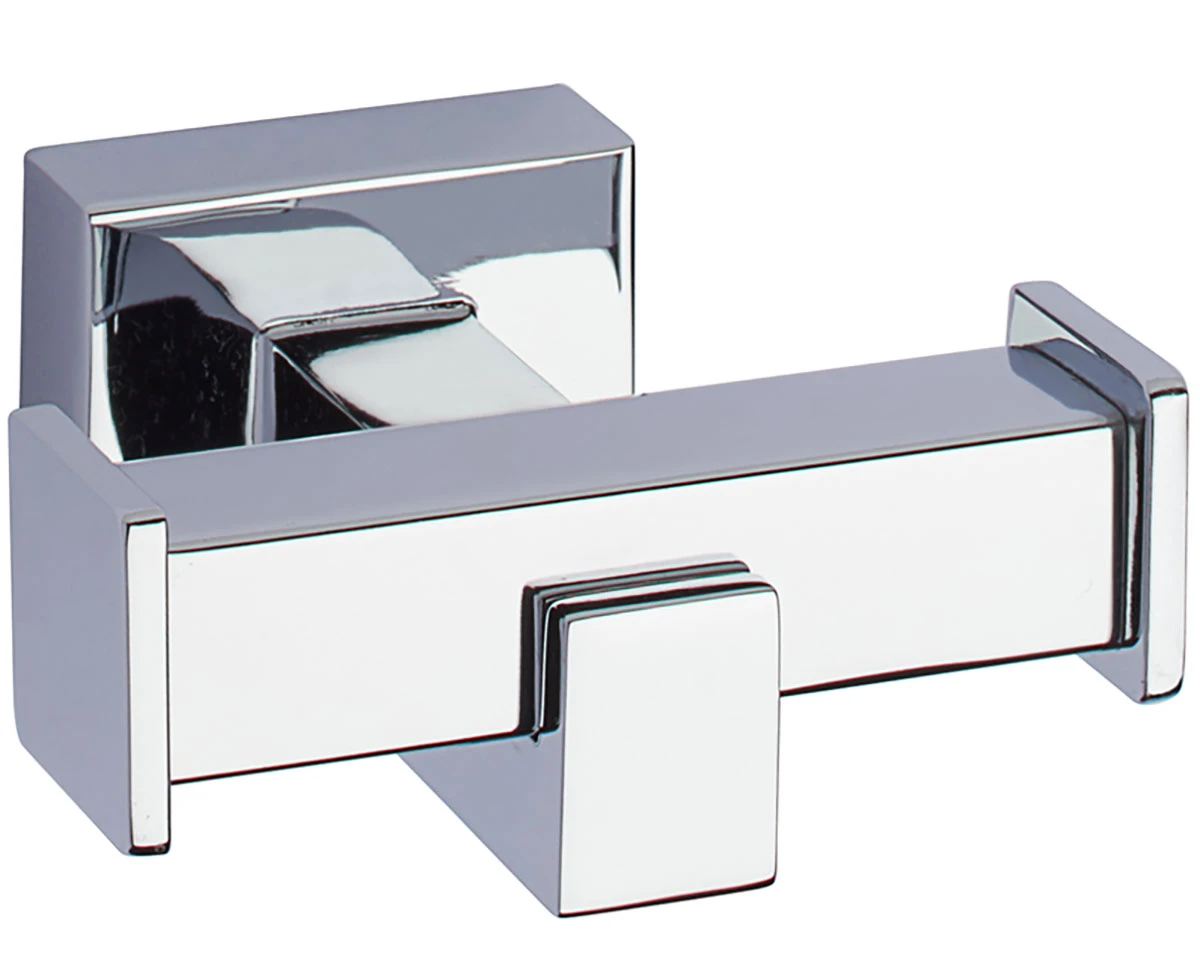 Taymor 1948 Square Double Robe Hook (Polished Chrome) 1 Taymor 1948 Square Double Robe Hook (Polished Chrome)