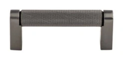 Top Knobs Amwell 3" (76mm) Center-to-Center Knurled Bar Pull (Ash Gray)