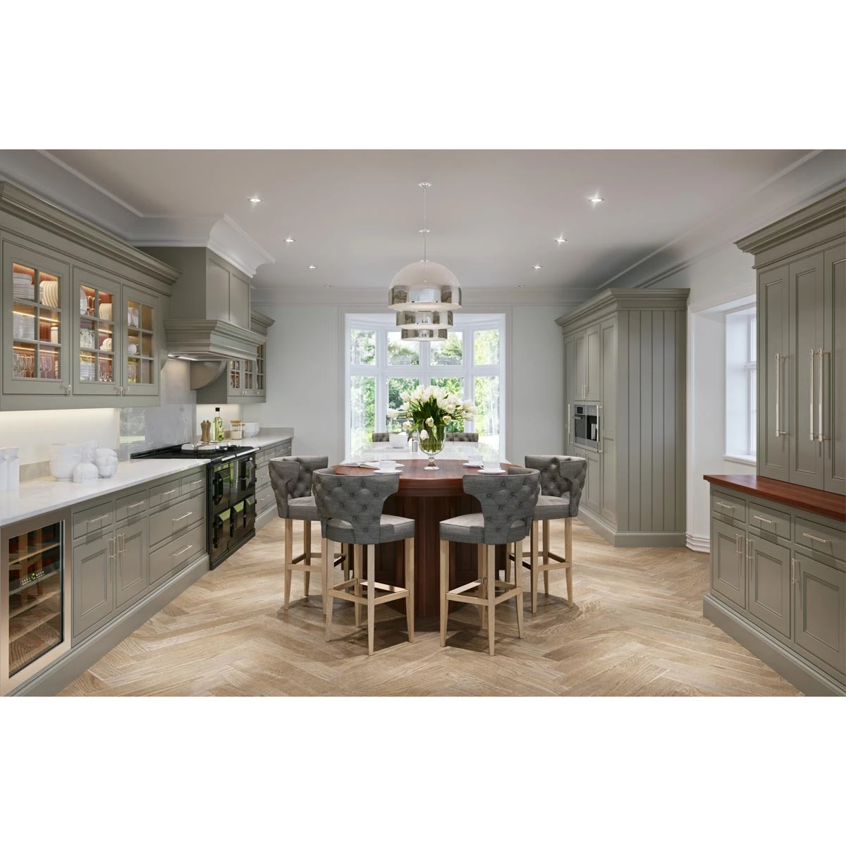 Top Knobs Regent's Park 5-1/16" (129mm) Center-to-Center Clarence Cabinet Pull (Polished Nickel) 3 Top Knobs Regent's Park 5-1/16" (129mm) Center-to-Center Clarence Cabinet Pull (Polished Nickel) - Image 3